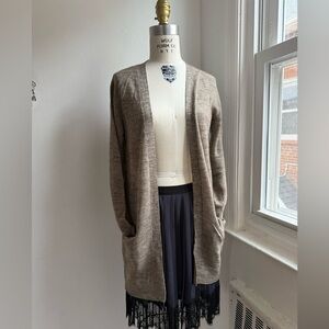 Wilfred Brown Open-Front Cardigan